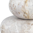  Color_Beige -- Meridian Pumpkin Marble 3 pc Decorative Object IMAGE 3