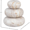  Color_Beige -- Meridian Pumpkin Marble 3 pc Decorative Object IMAGE 4
