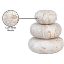  Color_Beige -- Meridian Pumpkin Marble 3 pc Decorative Object IMAGE 5