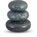  Color_Black -- Pumpkin Black Marble 3 pc Decorative Object IMAGE 1
