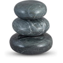  Color_Black -- Pumpkin Black Marble 3 pc Decorative Object IMAGE 1