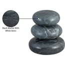  Color_Black -- Pumpkin Black Marble 3 pc Decorative Object IMAGE 5