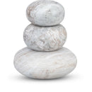  Meridian Pumpkin Brown Marble 3 pc Decorative Object IMAGE 1