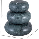  Meridian Pumpkin Green Marble 3 pc Decorative Object IMAGE 4
