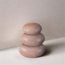  Color_Pink -- Pumpkin Pink Marble 3 pc Decorative Object IMAGE 2
