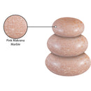  Color_Pink -- Pumpkin Pink Marble 3 pc Decorative Object IMAGE 5