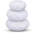  Color_White -- Pumpkin White Marble 3 pc Decorative Object IMAGE 1