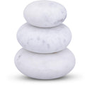  Color_White -- Pumpkin White Marble 3 pc Decorative Object IMAGE 1