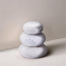  Color_White -- Pumpkin White Marble 3 pc Decorative Object IMAGE 2