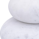  Color_White -- Pumpkin White Marble 3 pc Decorative Object IMAGE 3