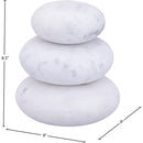  Color_White -- Pumpkin White Marble 3 pc Decorative Object IMAGE 4