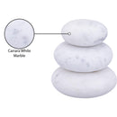  Color_White -- Pumpkin White Marble 3 pc Decorative Object IMAGE 5