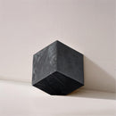  Color_Black -- Block Black Marble Decorative Cube IMAGE 2
