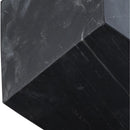  Color_Black -- Block Black Marble Decorative Cube IMAGE 4