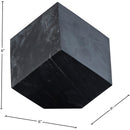  Color_Black -- Block Black Marble Decorative Cube IMAGE 5