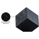  Color_Black -- Block Black Marble Decorative Cube IMAGE 6
