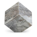  Color_Brown -- Block Brown Marble Decorative Cube IMAGE 1