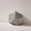  Color_Brown -- Block Brown Marble Decorative Cube IMAGE 2