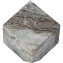  Color_Brown -- Block Brown Marble Decorative Cube IMAGE 3
