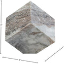  Color_Brown -- Block Brown Marble Decorative Cube IMAGE 5