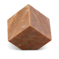 Color_Pink -- Block Pink Marble Decorative Cube IMAGE 1