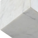  Color_White -- Block White Marble Decorative Cube IMAGE 4