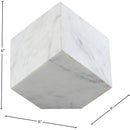  Color_White -- Block White Marble Decorative Cube IMAGE 5