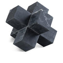  Color_Black -- Jack Black Marble Decorative Jack Object IMAGE 1