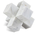  Meridian Jack White Marble Decorative Jack Object IMAGE 1