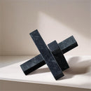  Color_Black -- Stix Black Marble Decorative Object IMAGE 2