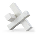  Color_White -- Stix White Marble Decorative Object IMAGE 1