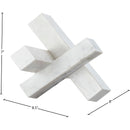  Color_White -- Stix White Marble Decorative Object IMAGE 5