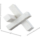  Meridian Stix White Marble Decorative Object IMAGE 5