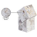  Meridian Quad Beige Marble Decorative Cube IMAGE 6