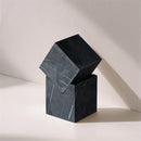  Color_Black -- Quad Black Marble Decorative Cube IMAGE 2