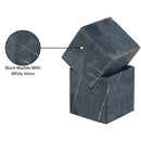  Color_Black -- Quad Black Marble Decorative Cube IMAGE 6