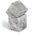  Color_Brown -- Quad Brown Marble Decorative Cube IMAGE 1