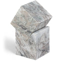  Color_Brown -- Quad Brown Marble Decorative Cube IMAGE 1