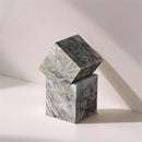  Color_Brown -- Quad Brown Marble Decorative Cube IMAGE 2