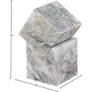  Color_Brown -- Quad Brown Marble Decorative Cube IMAGE 5