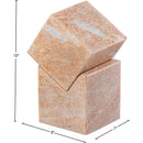  Color_Pink -- Quad Pink Marble Decorative Cube IMAGE 5