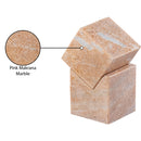  Color_Pink -- Quad Pink Marble Decorative Cube IMAGE 6