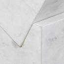  Meridian Quad White Marble Decorative Cube IMAGE 4