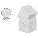  Color_White -- Quad White Marble Decorative Cube IMAGE 6