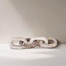  Meridian Lynx Beige Marble Decorative Chain Links IMAGE 2