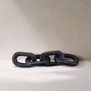  Color_Black -- Lynx Black Marble Decorative Chain Links IMAGE 2