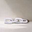  Color_White -- Lynx White Marble Decorative Chain Links IMAGE 2