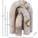  Meridian Arco Beige Marble 3 pc Decorative Object IMAGE 5