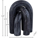  Color_Black -- Arco Black Marble 3 pc Decorative Object IMAGE 5