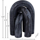  Meridian Arco Black Marble 3 pc Decorative Object IMAGE 5